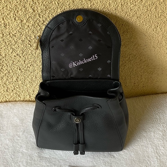 SOLD! NWT Kate Spade Leila Medium Leather Flap Backpack - Picture 11 of 17
